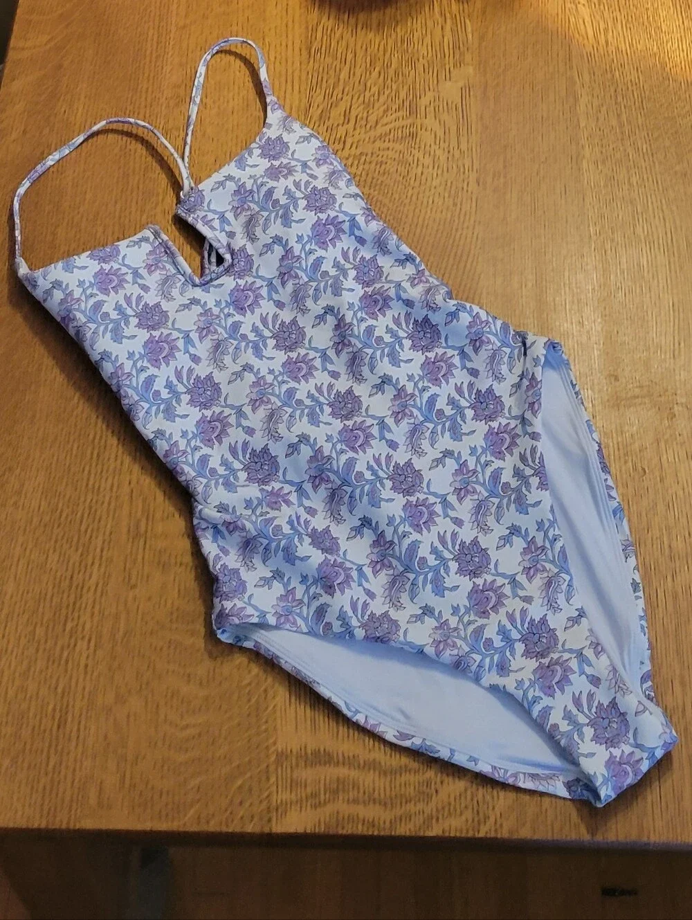 J. Crew Mira One-piece Swimsuit in Classic Sculpt - blue, lavender